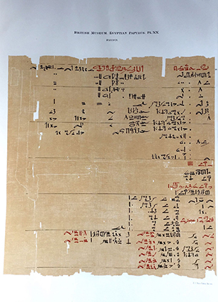 Image 25 of 27 for Facsimilé of the Rhind mathematical papyrus[newline]M0265b-25.jpg